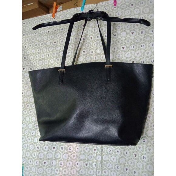 Kate Spade CA57710 Tote Bag Black Leather Gold Polka Dot Inside Shoulder Bag - Picture 5 of 11